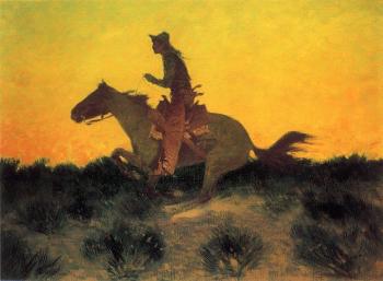 Frederic Remington : Against the Sunset